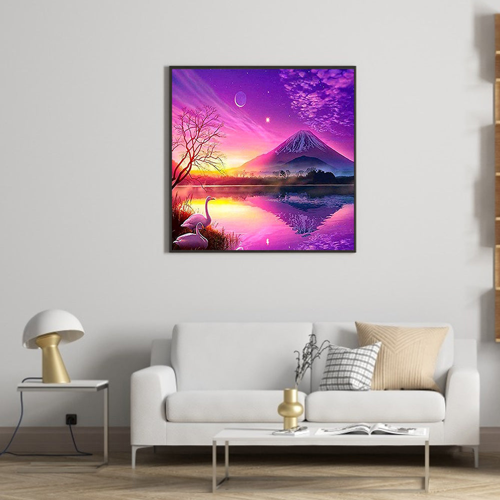 Sunrise Over The Lake - Full Square Drill Diamond Painting 30*30CM