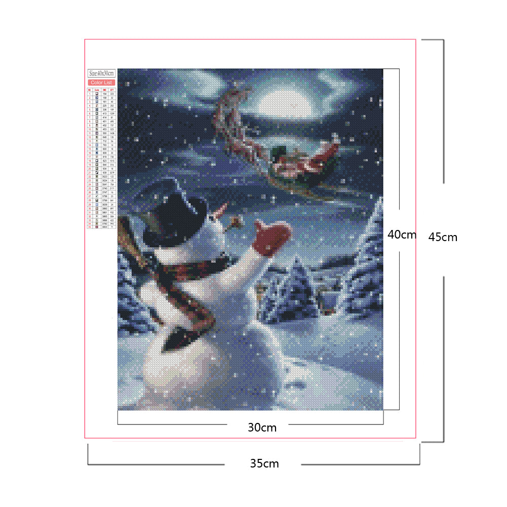 Snowman - Full Square Drill Diamond Painting 30*40CM