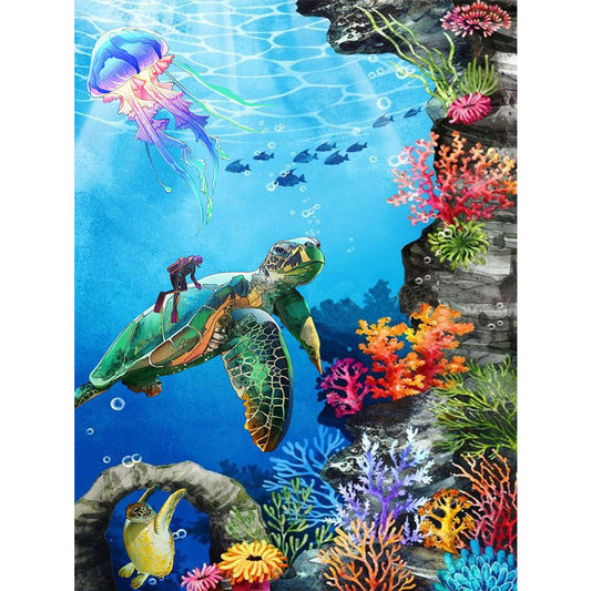 Sea ??Turtle - Full Square Drill Diamond Painting 30*40CM