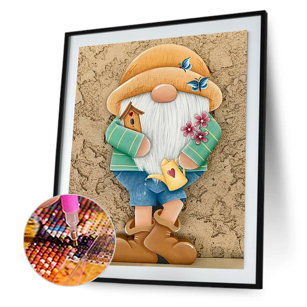 Gingerbread Man Gnome - Full Square Drill Diamond Painting 30*40CM