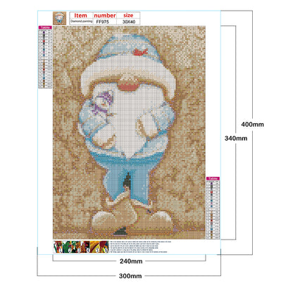 Gingerbread Man Gnome - Full Square Drill Diamond Painting 30*40CM