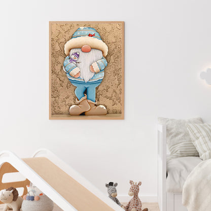 Gingerbread Man Gnome 30*40CM(Canvas) Full Square Drill Diamond Painting