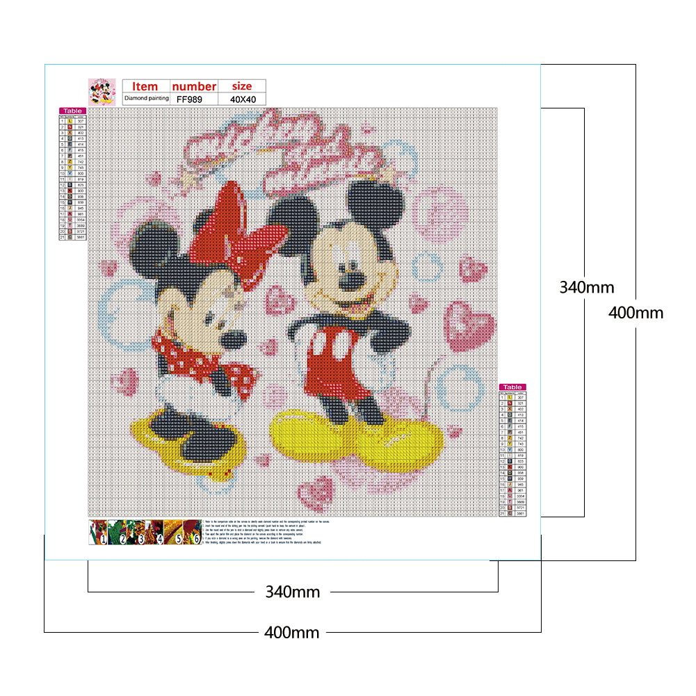 Mickey Mouse 40*40CM(Canvas) Full Square Drill Diamond Painting