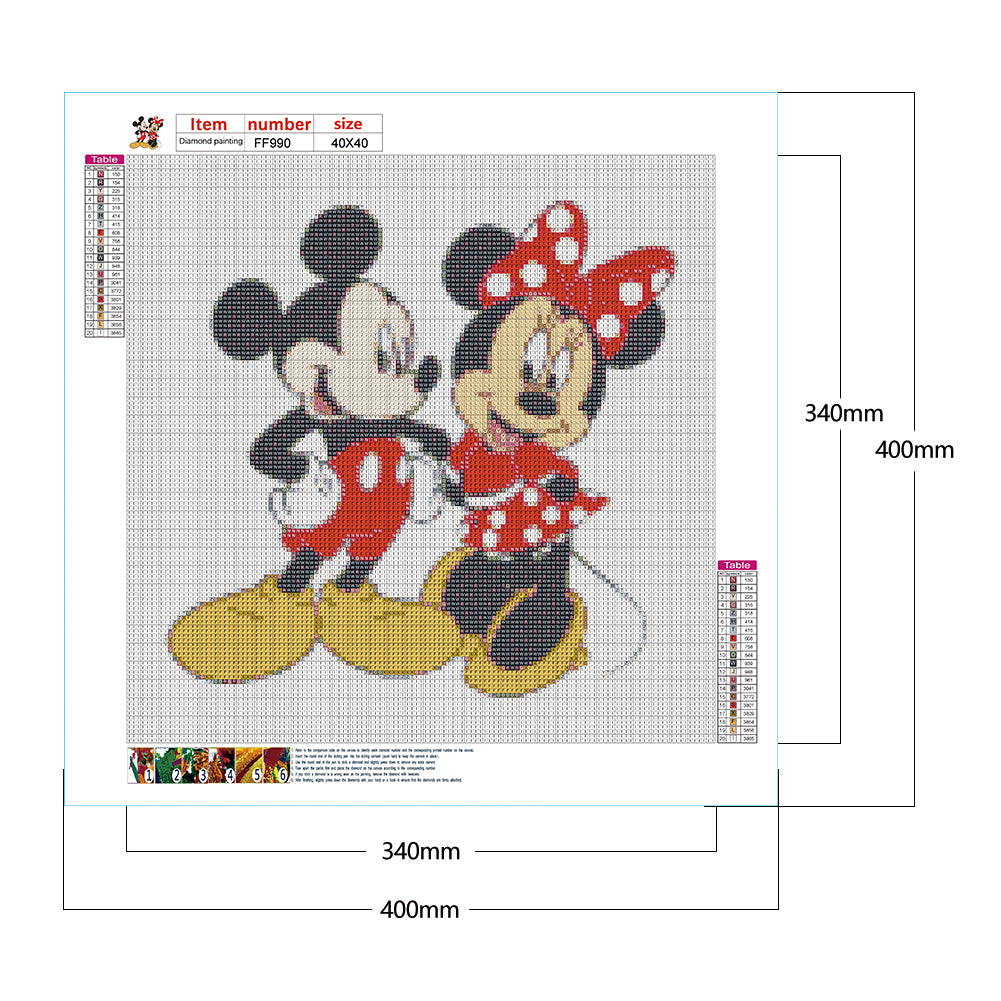 Mickey Mouse - Full Square Drill Diamond Painting 40*40CM