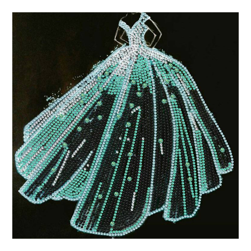 Green Dress - Special Shaped Drill Diamond Painting 30*30CM
