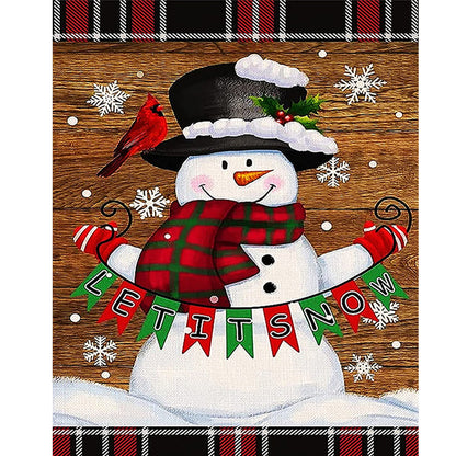 Snowman - Full Round Drill Diamond Painting 30*40CM