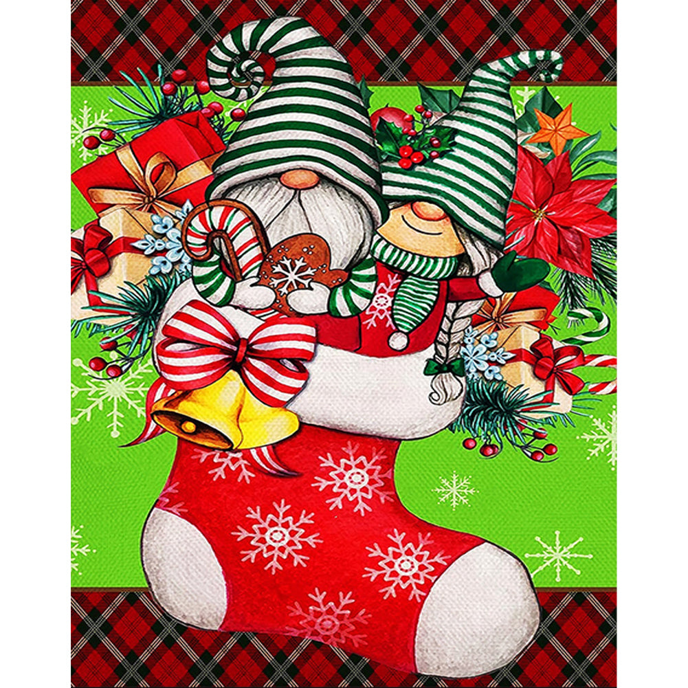 Christmas Stocking Goblins - Full Round Drill Diamond Painting 30*40CM