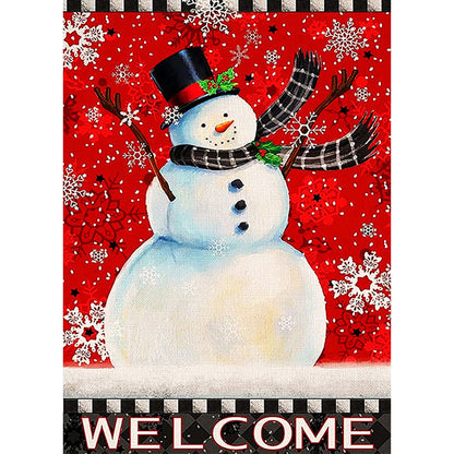 Snowman - Full Round Drill Diamond Painting 30*40CM