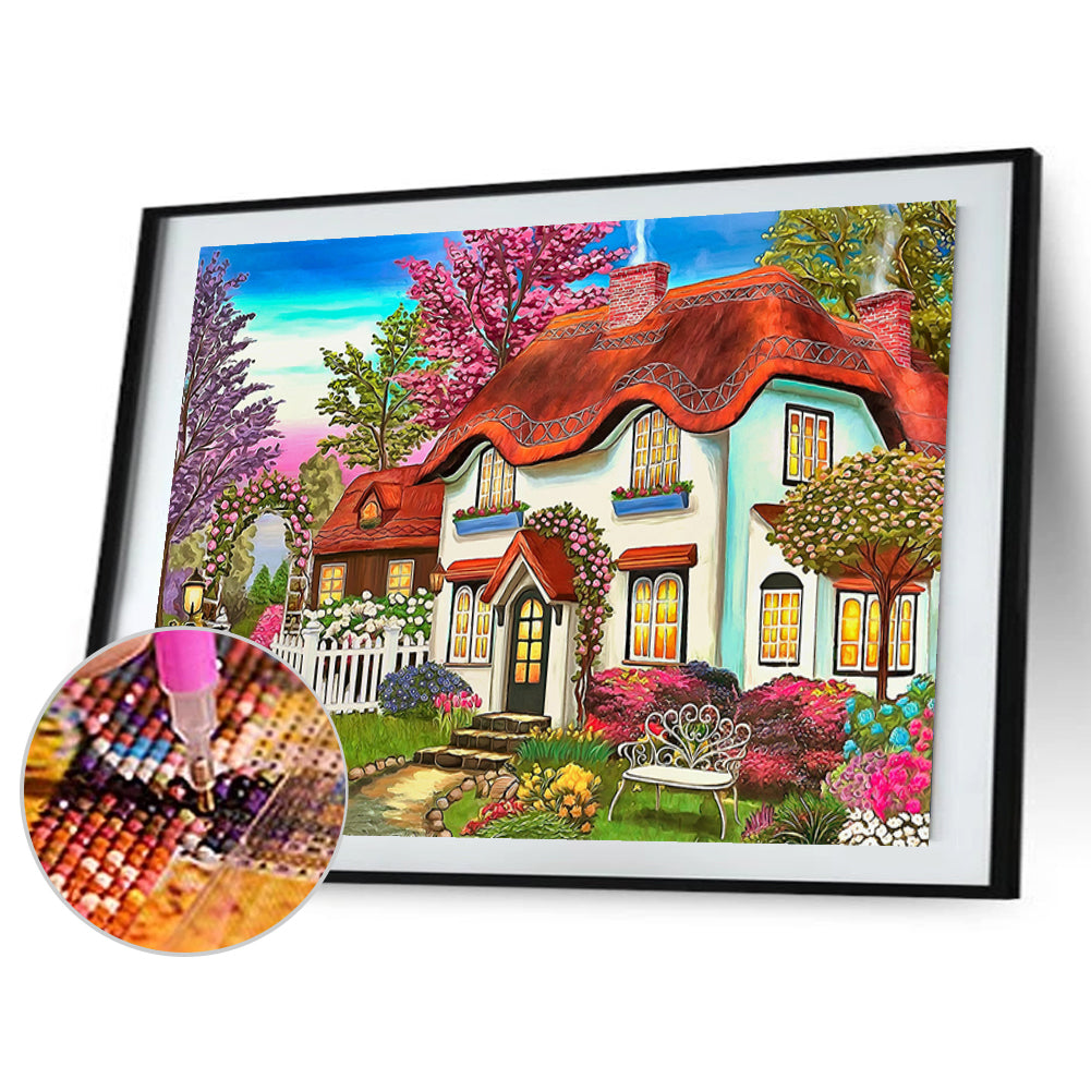 Houses - Full Round Drill Diamond Painting 50*40CM