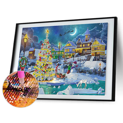 Christmas Atmosphere - Special Shaped Drill Diamond Painting 60*40CM