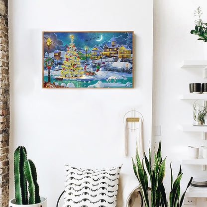 Christmas Atmosphere - Special Shaped Drill Diamond Painting 60*40CM