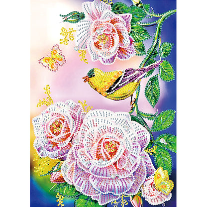 Rose Bouquet - Special Shaped Drill Diamond Painting 30*40CM