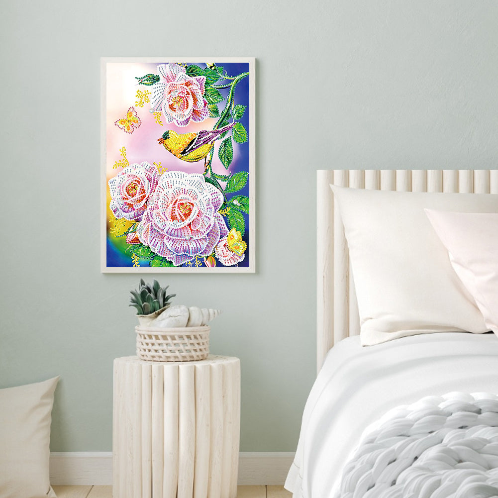 Bouquet Of Roses - Special Shaped Drill Diamond Painting 30*40CM