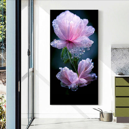 Water Drop Flowers - Full Round Drill Diamond Painting 40*70CM