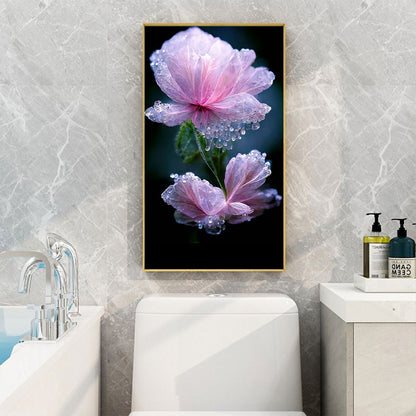 Water Drop Flowers - Full Round Drill Diamond Painting 40*70CM