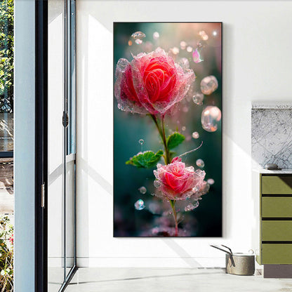 Water Drop Flowers - Full Round Drill Diamond Painting 40*70CM