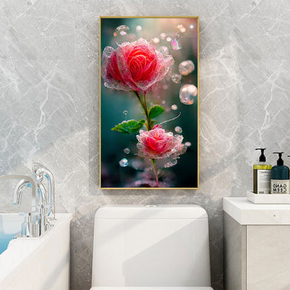 Water Drop Flowers - Full Round Drill Diamond Painting 40*70CM
