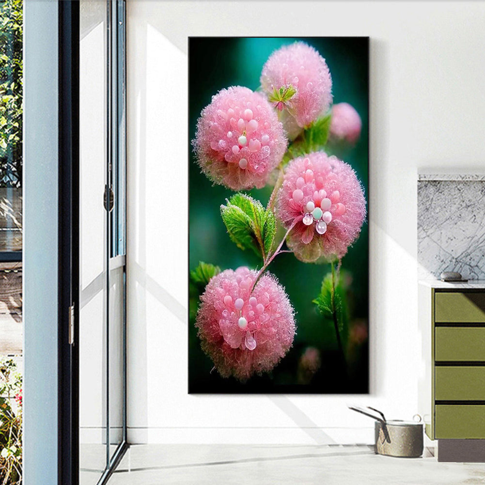 Water Drop Flowers - Full Round Drill Diamond Painting 40*70CM