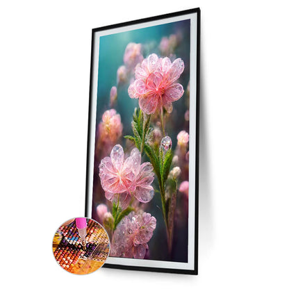 Water Drop Flowers - Full Round Drill Diamond Painting 40*70CM