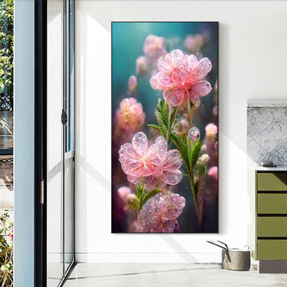 Water Drop Flowers - Full Round Drill Diamond Painting 40*70CM