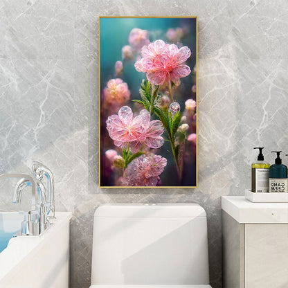 Water Drop Flowers - Full Round Drill Diamond Painting 40*70CM