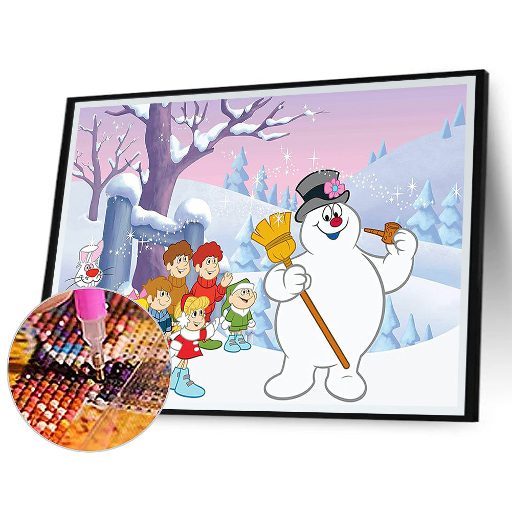 Snowman - Full Round Drill Diamond Painting 50*40CM