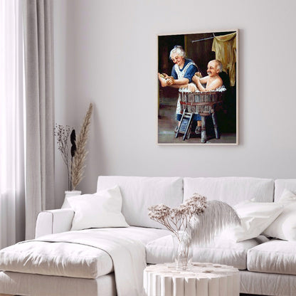Old Couple - Full Round Drill Diamond Painting 50*60CM
