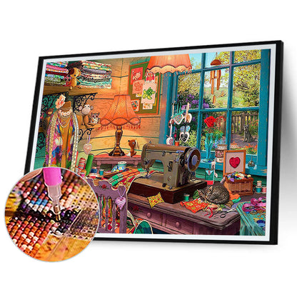 Street House - Full Round Drill Diamond Painting 50*40CM