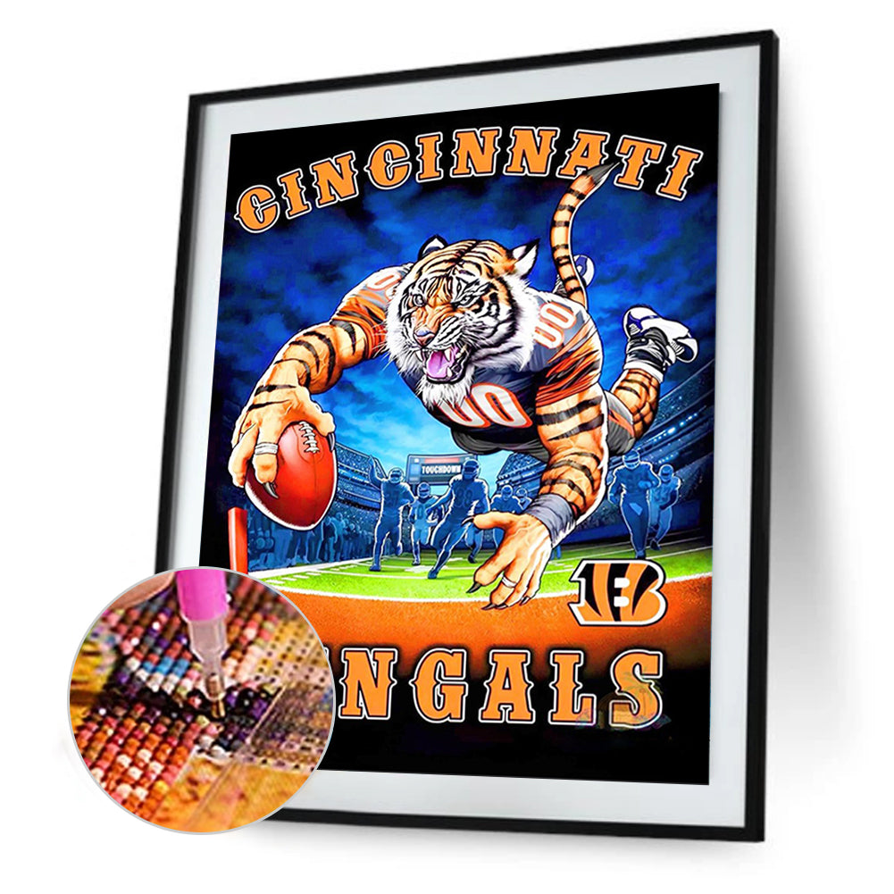 Cincinnati Bengals - Full Round Drill Diamond Painting 30*40CM