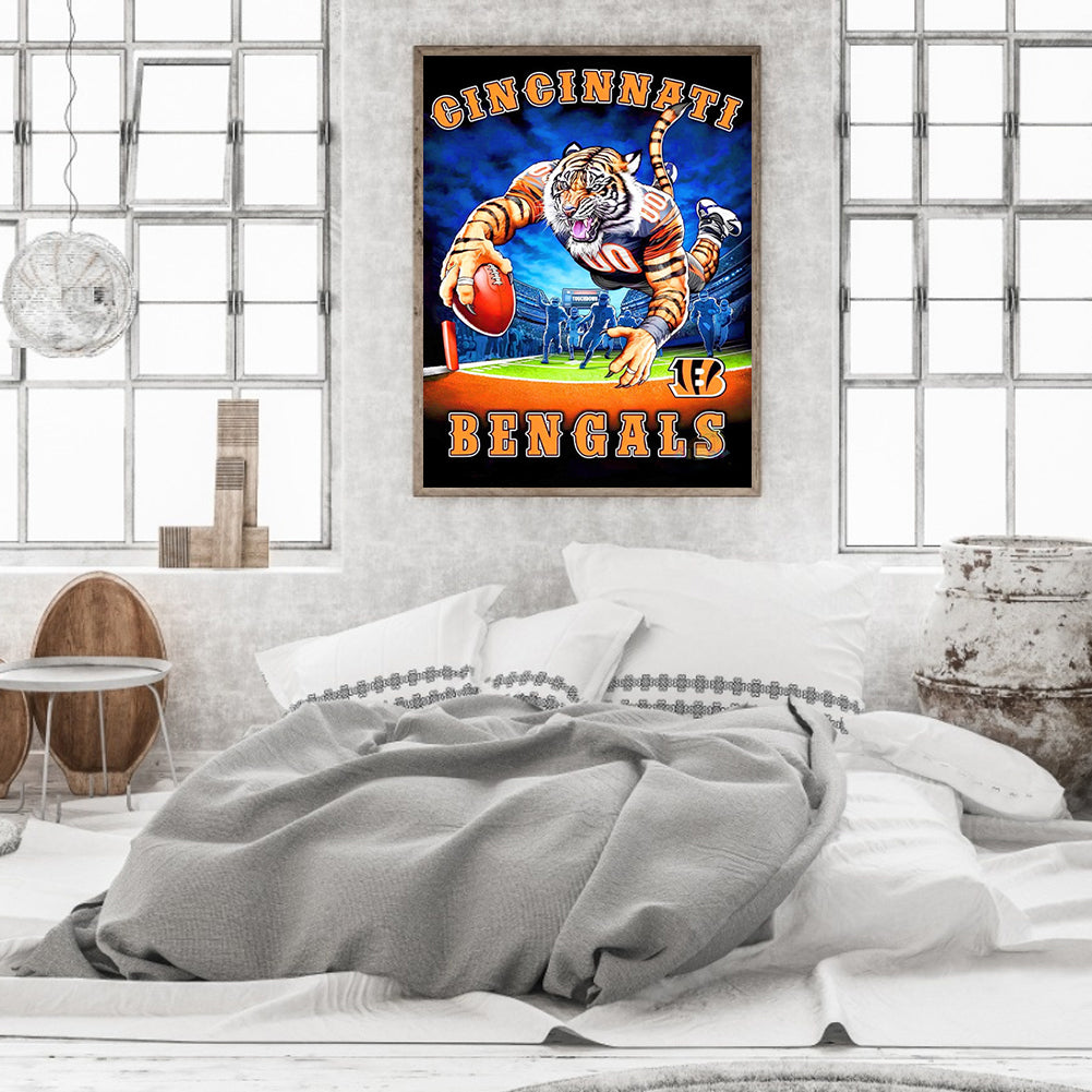 Cincinnati Tigers - Full Round Drill Diamond Painting 30*40CM
