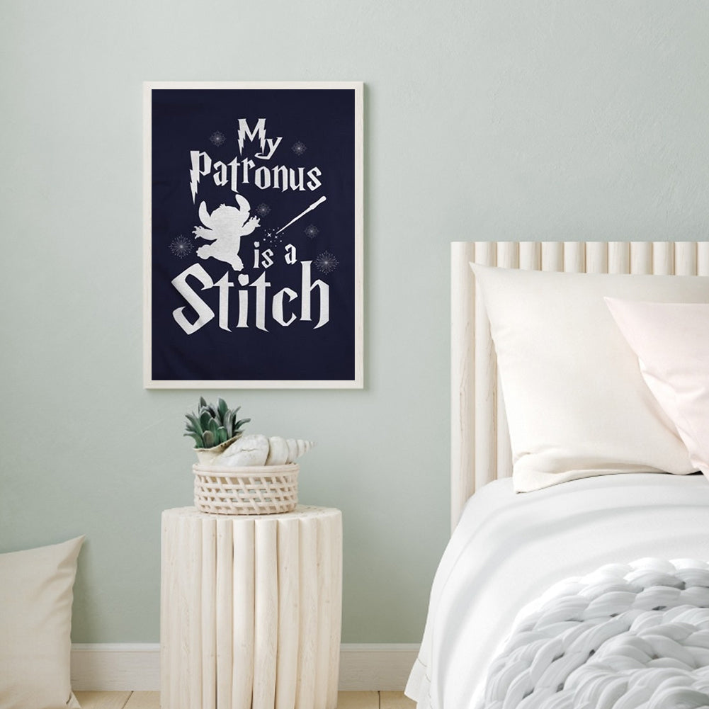 Stitch'S English Calligraphy - Full Round Drill Diamond Painting 30*40CM