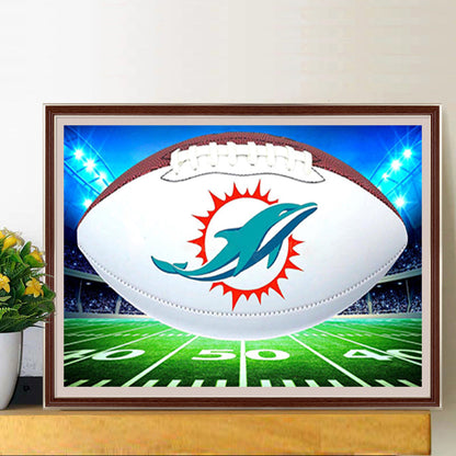 Miami Dolphins - Full Round Drill Diamond Painting 40*30CM