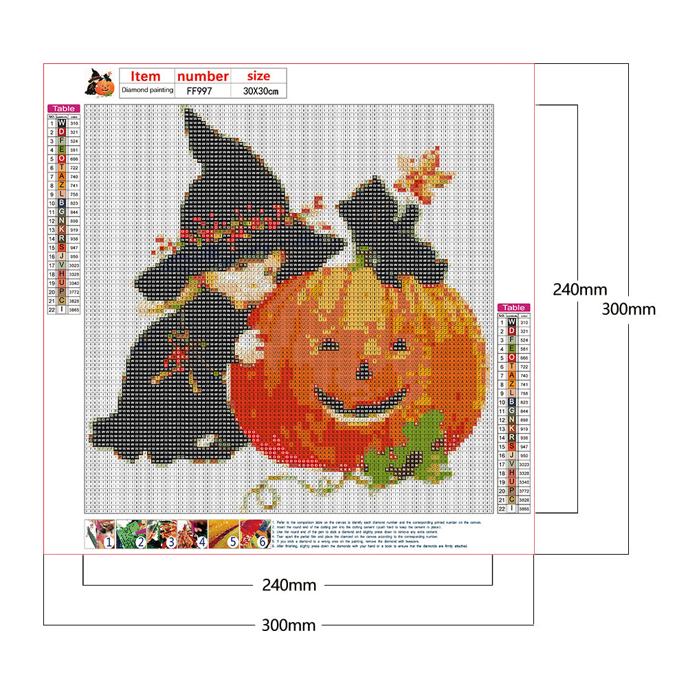 Pumpkin Kid - Full Square Drill Diamond Painting 30*30CM