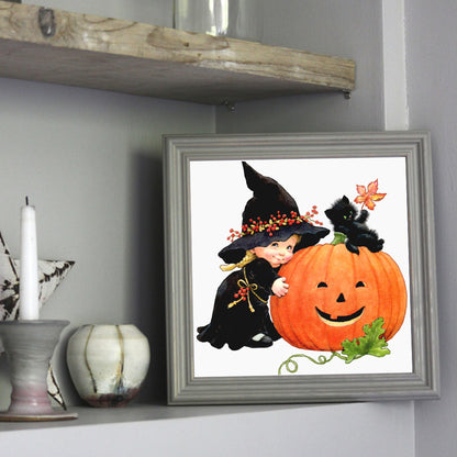 Pumpkin Kid - Full Square Drill Diamond Painting 30*30CM