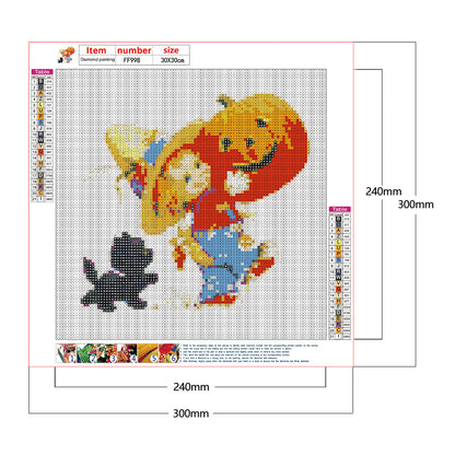 Pumpkin Kid - Full Square Drill Diamond Painting 30*30CM