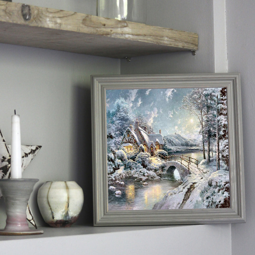 Snow House - Full Square Drill Diamond Painting 30*30CM