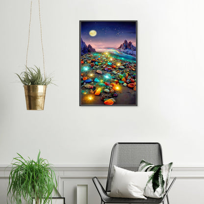 Under The Moon Dream Luminous Stone - Full Square Drill Diamond Painting 40*70CM