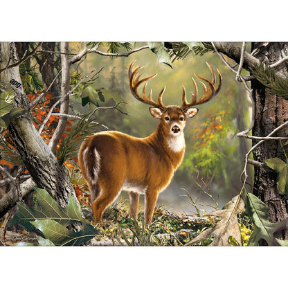 Elk In The Forest - Full Round Drill Diamond Painting 60*50CM