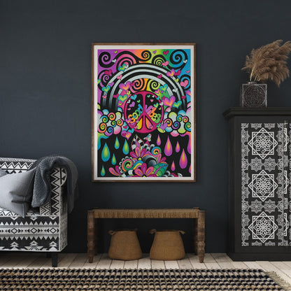 Cloud Raindrops - Full Round Drill Diamond Painting 30*40CM