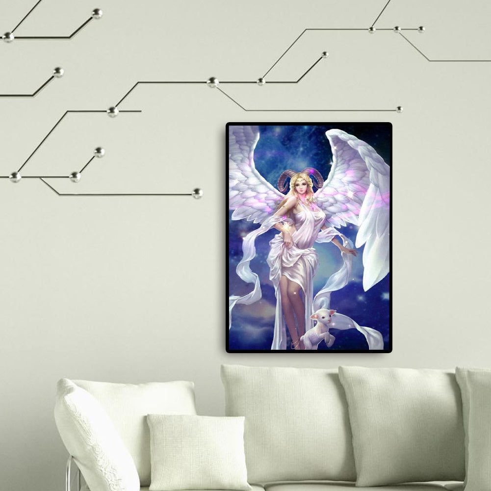 Aries Winged Angel - Full Round Drill Diamond Painting 30*40CM