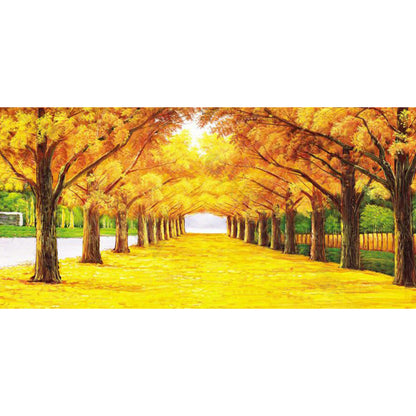 Autumn Maple Leaf Road - Full Square Drill Diamond Painting 100*50CM