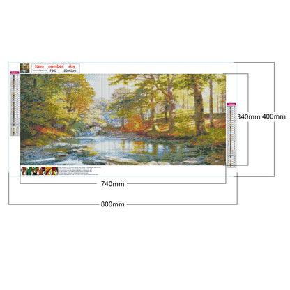 Forest Creek - Full Square Drill Diamond Painting 80*40CM