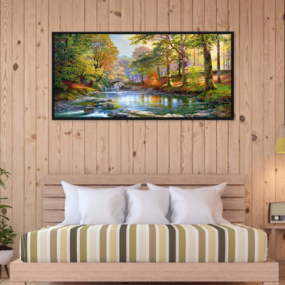 Forest Creek - Full Square Drill Diamond Painting 80*40CM