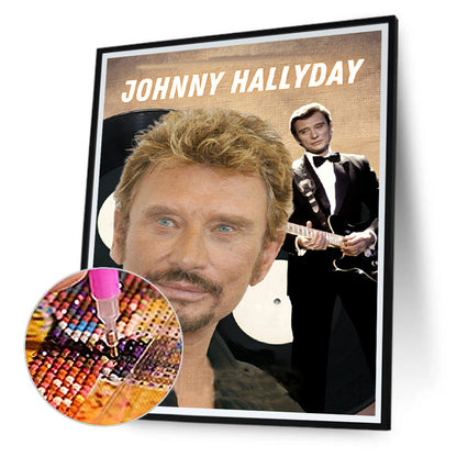 Johnny Alliday - Full Square Drill Diamond Painting 50*60CM