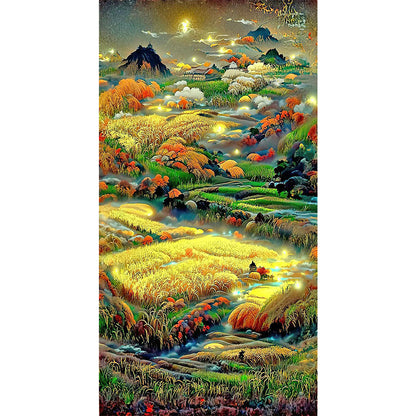 Golden Rice Fields - Full Round Drill Diamond Painting 40*70CM