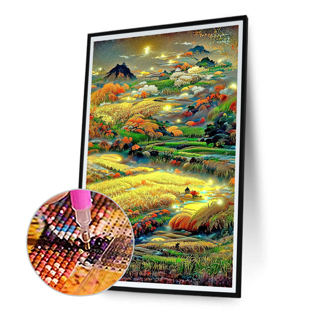 Golden Rice Fields - Full Round Drill Diamond Painting 40*70CM