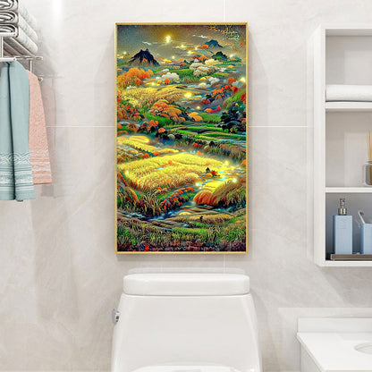 Golden Rice Fields - Full Round Drill Diamond Painting 40*70CM