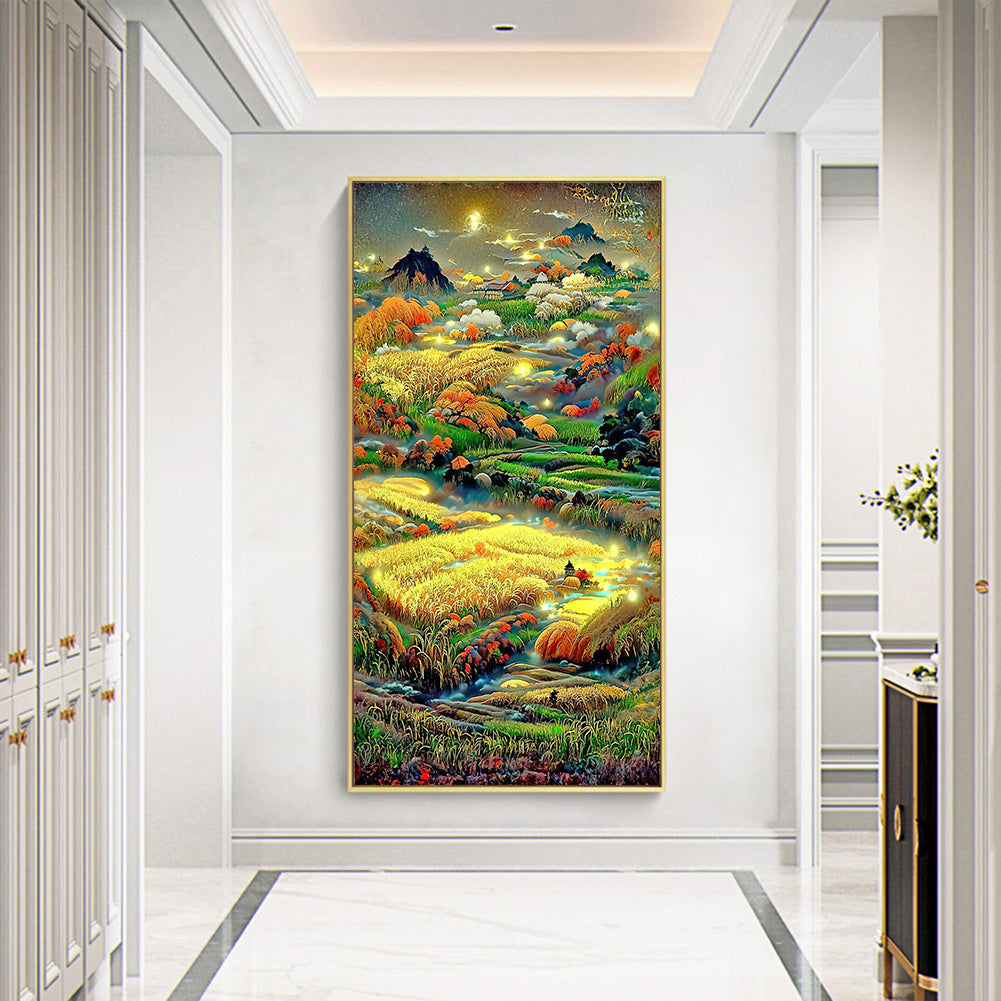Golden Rice Fields - Full Round Drill Diamond Painting 40*70CM