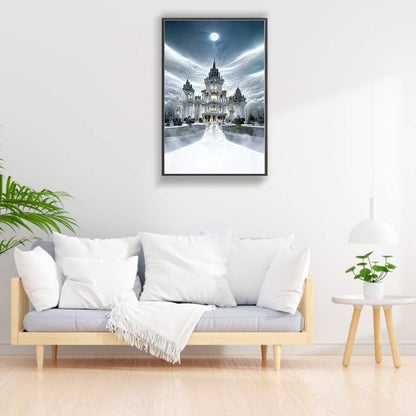 Fantasy White Palace - Full Round Drill Diamond Painting 40*70CM