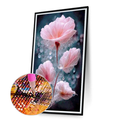 Water Drop Flower - Full Round Drill Diamond Painting 40*70CM